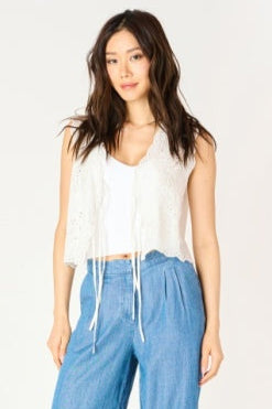 Dex Tie Front Eyelet Top