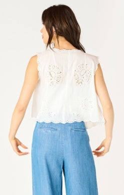 Dex Tie Front Eyelet Top