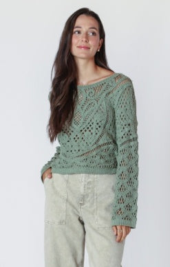 Dex Button Back Crochet Top