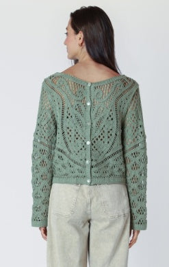 Dex Button Back Crochet Top