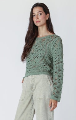 Dex Button Back Crochet Top