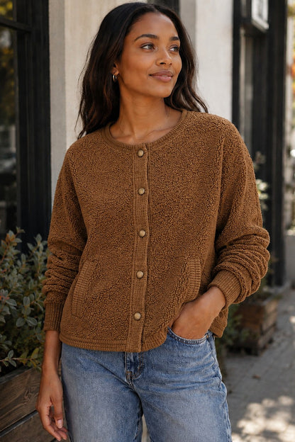 woman in cardi