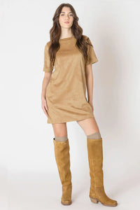 Suede Shift Dress
