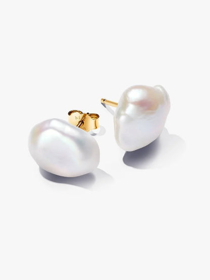pearl stud earrings