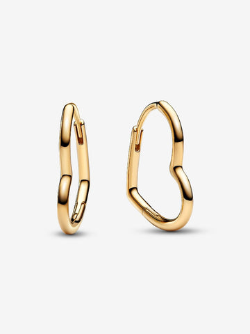 Pandora Asymmetrical Heart Hoop Earrings