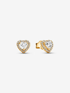 Pandora Sparkling Elevated Heart Stud Earrings