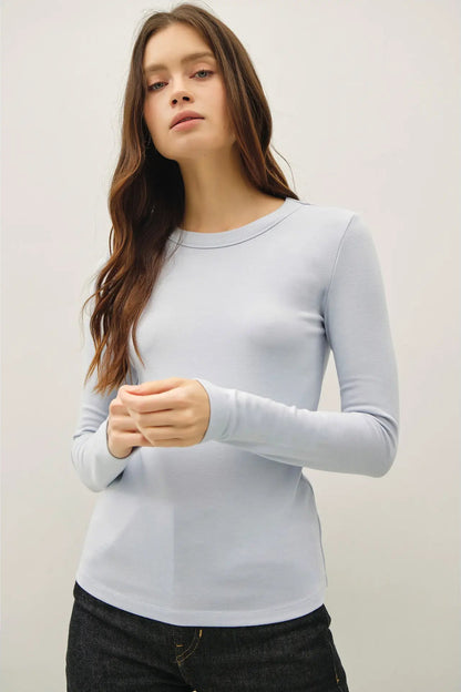 Round Neck Long Sleeve Top
