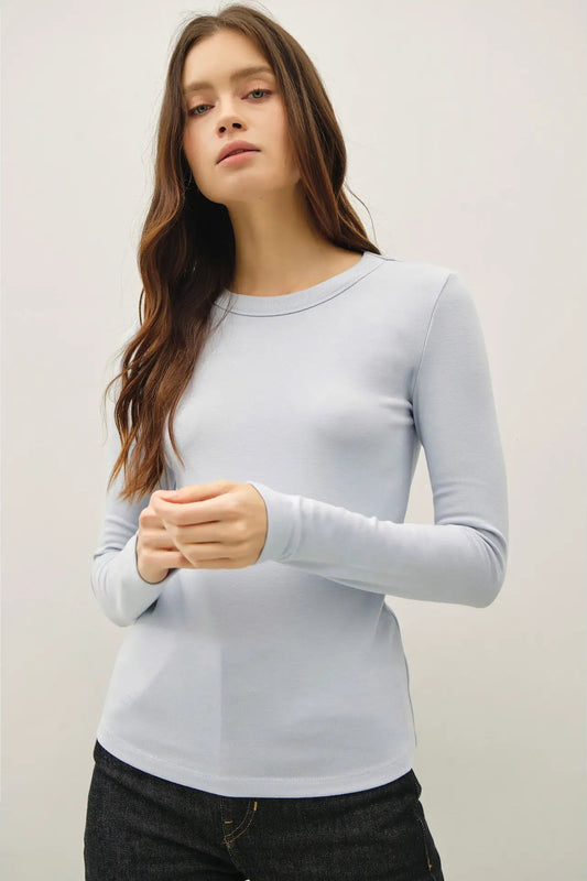 Round Neck Long Sleeve Top