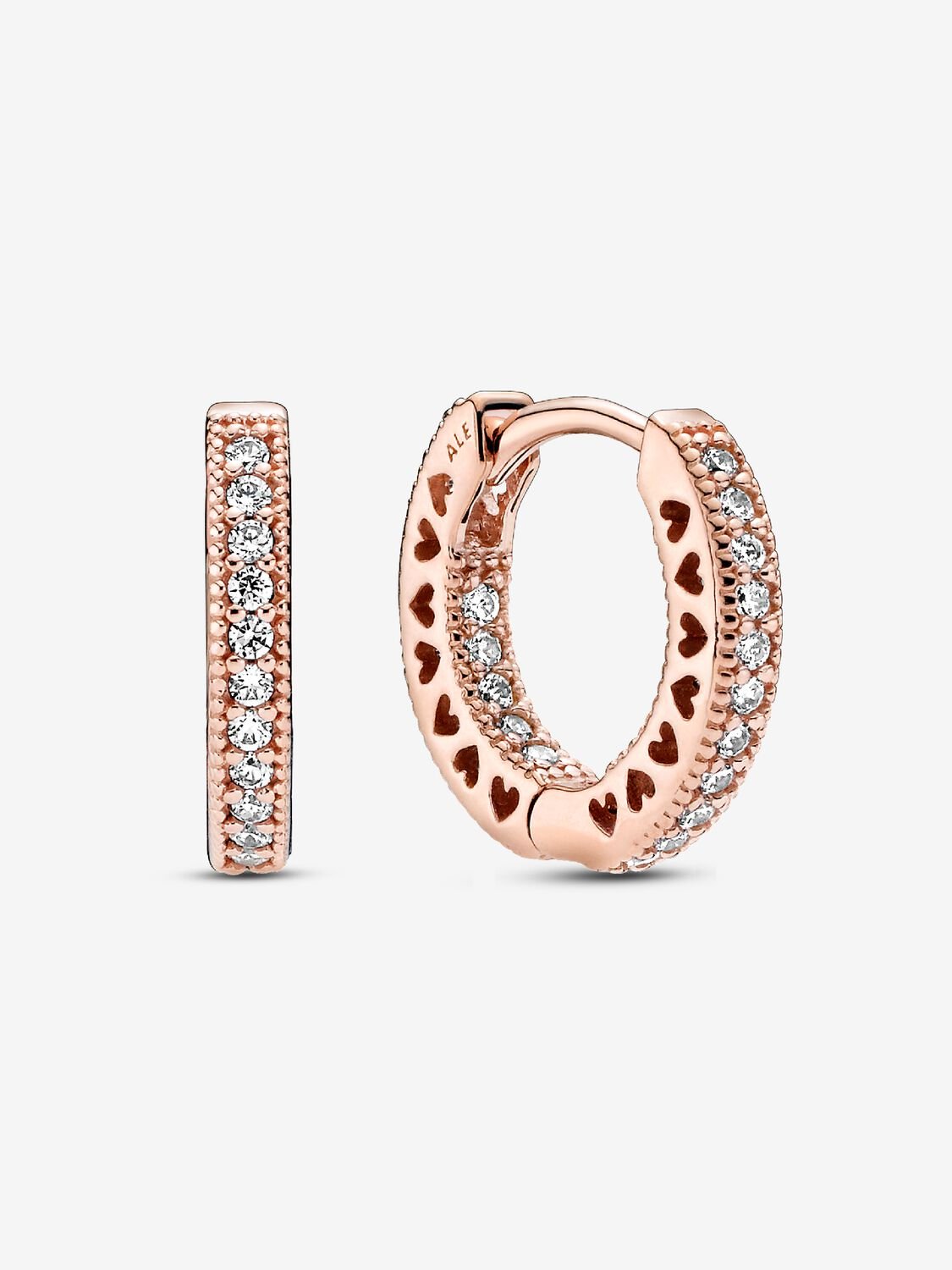 Pandora Pavé Heart Hoop Earrings