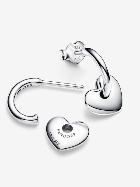 Pandora Heart Open Hoop Earrings