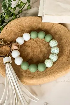 Beaded Wristlet Keychain