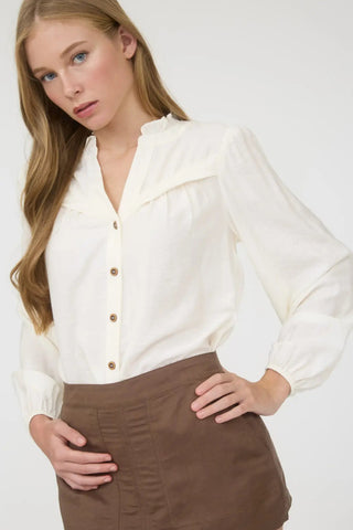 Ruffle Neck Blouse