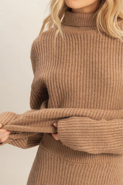 Ribbed Turtleneck Sweater