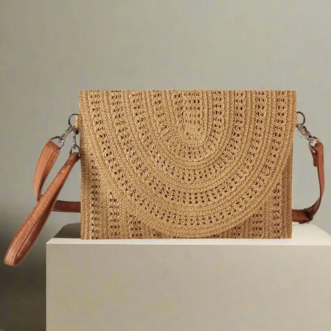 Woven Straw Crossbody Bag