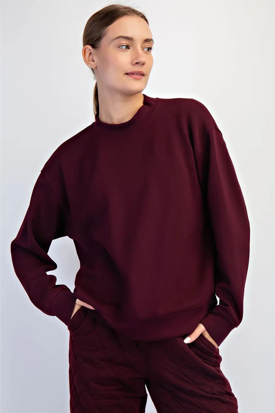 Mock Neck Pullover