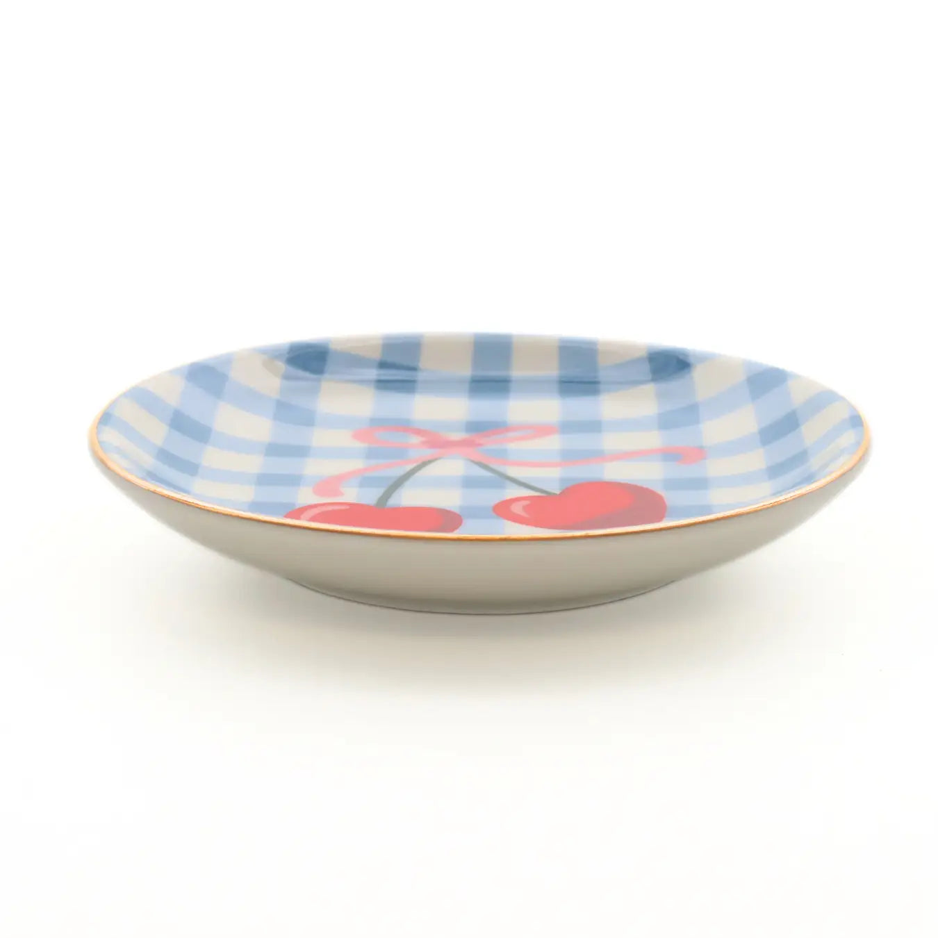 Gingham Cherry Tray
