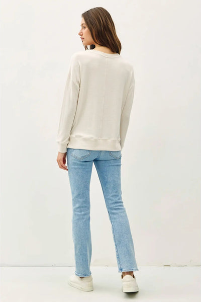Hacci Brushed Pullover Knit Top