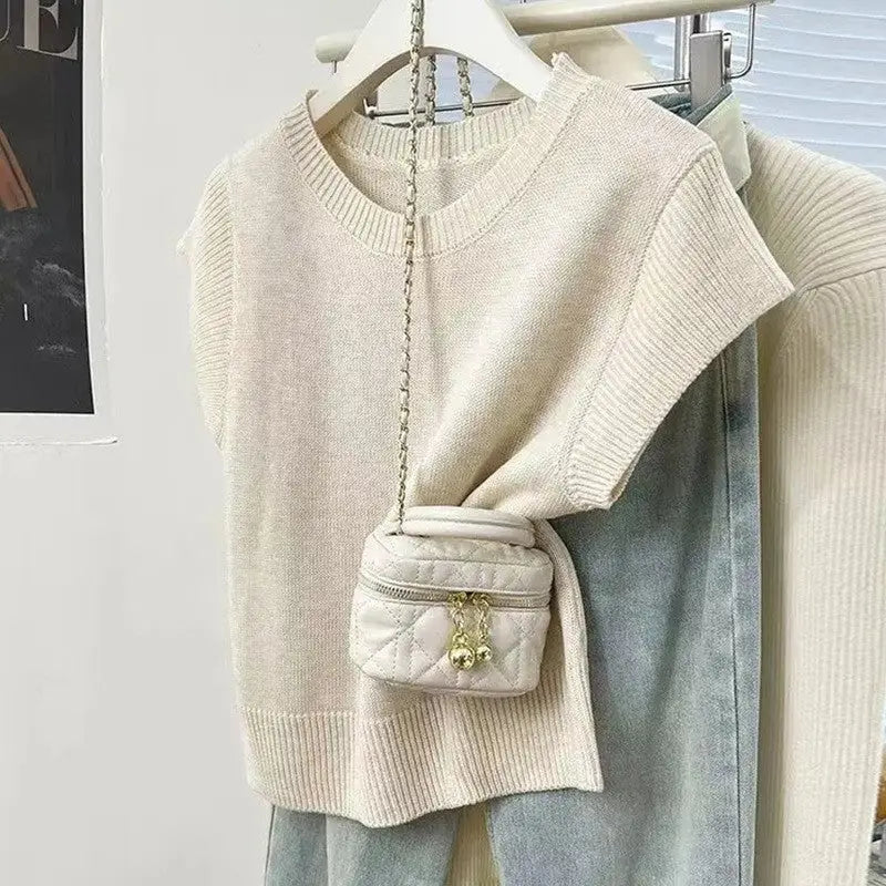 Short Sleeve Knit Sweater