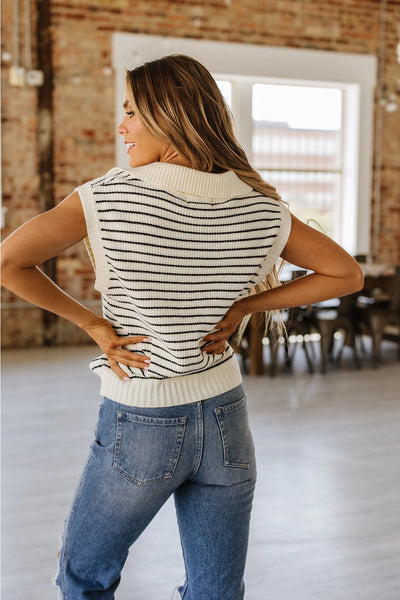 London Collared Sweater Top