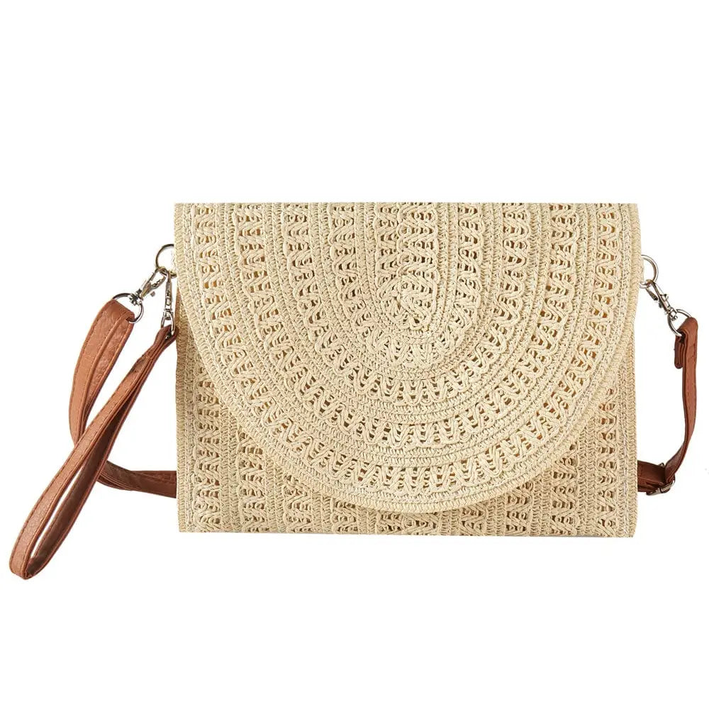 Woven Straw Crossbody Bag