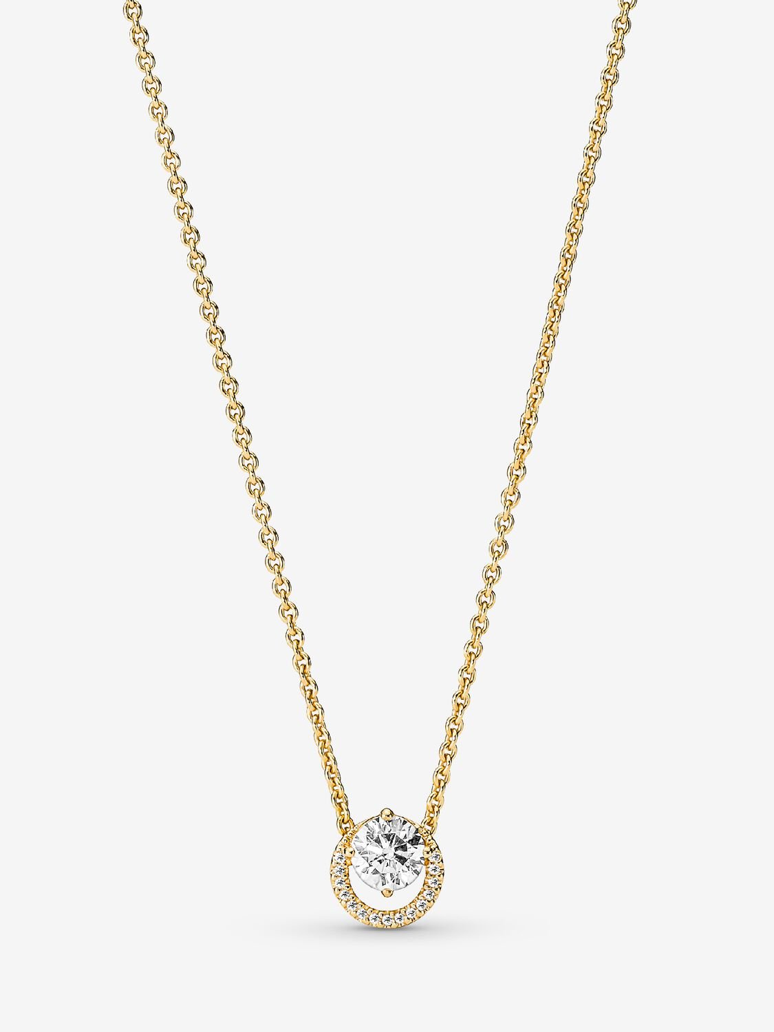 Pandora Sparkling Round Halo Pendant Collier Necklace