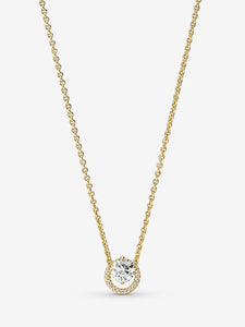 Pandora Sparkling Round Halo Pendant Collier Necklace