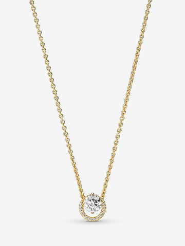 Pandora Sparkling Round Halo Pendant Collier Necklace