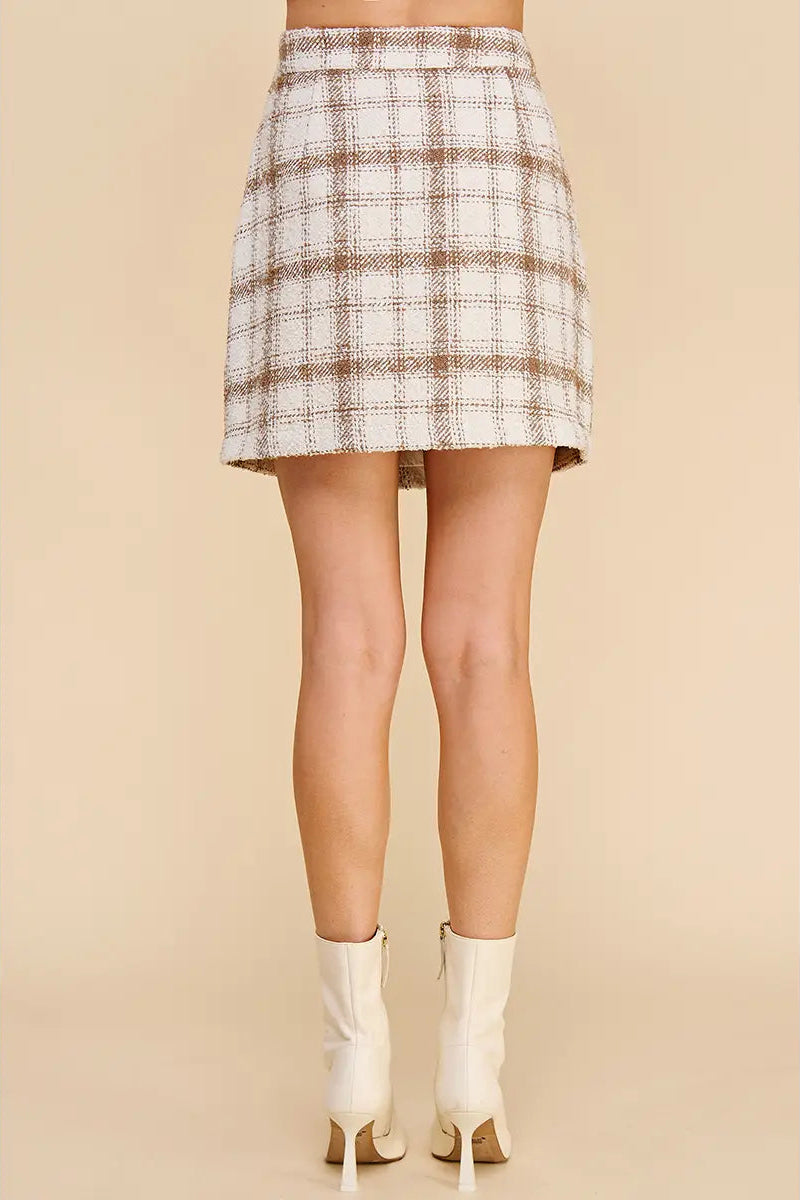 Plaid Pocket Skirt