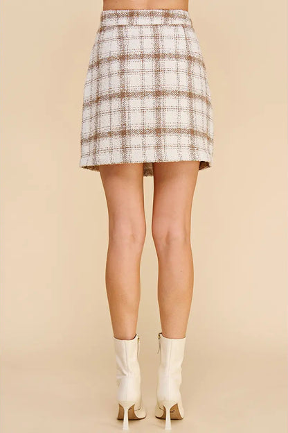 Plaid Pocket Skirt