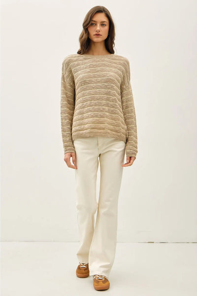Textured Striped Sweater