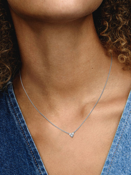 Pandora Triple Stone Heart Collier Necklace