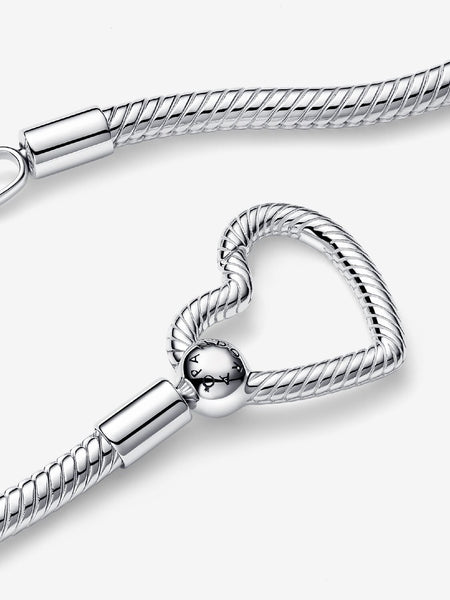 Pandora Heart Closure Snake Chain Necklace
