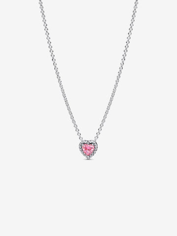 Pandora Pink Elevated Heart Necklace