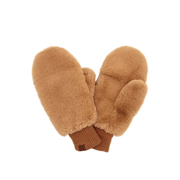 C.C Faux Fur Mittens