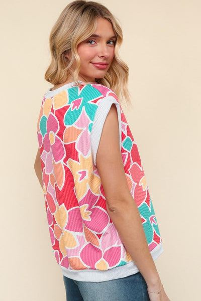 Flora Wave Knit Top