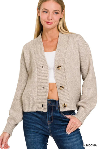 Button Front Sweater Cardigan