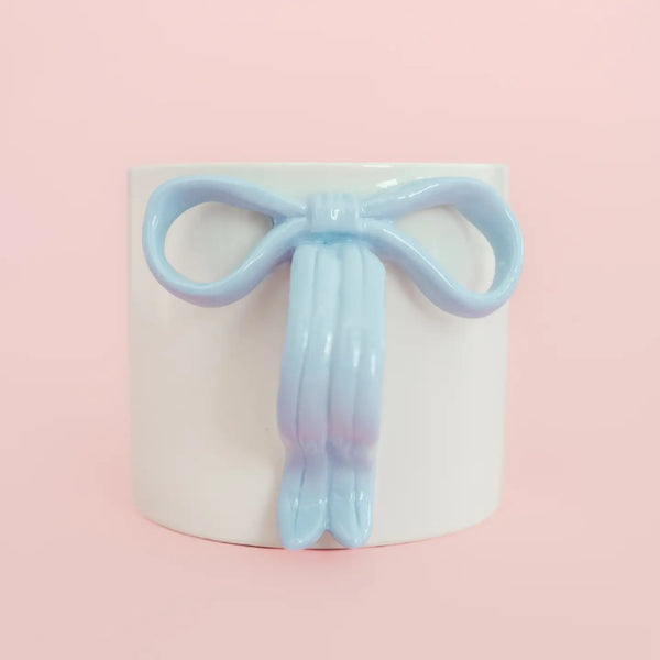 Bow Ceramic Mug with Ribbon Handle