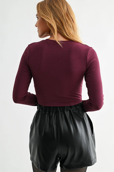 Micro-Ribbed Cropped Top