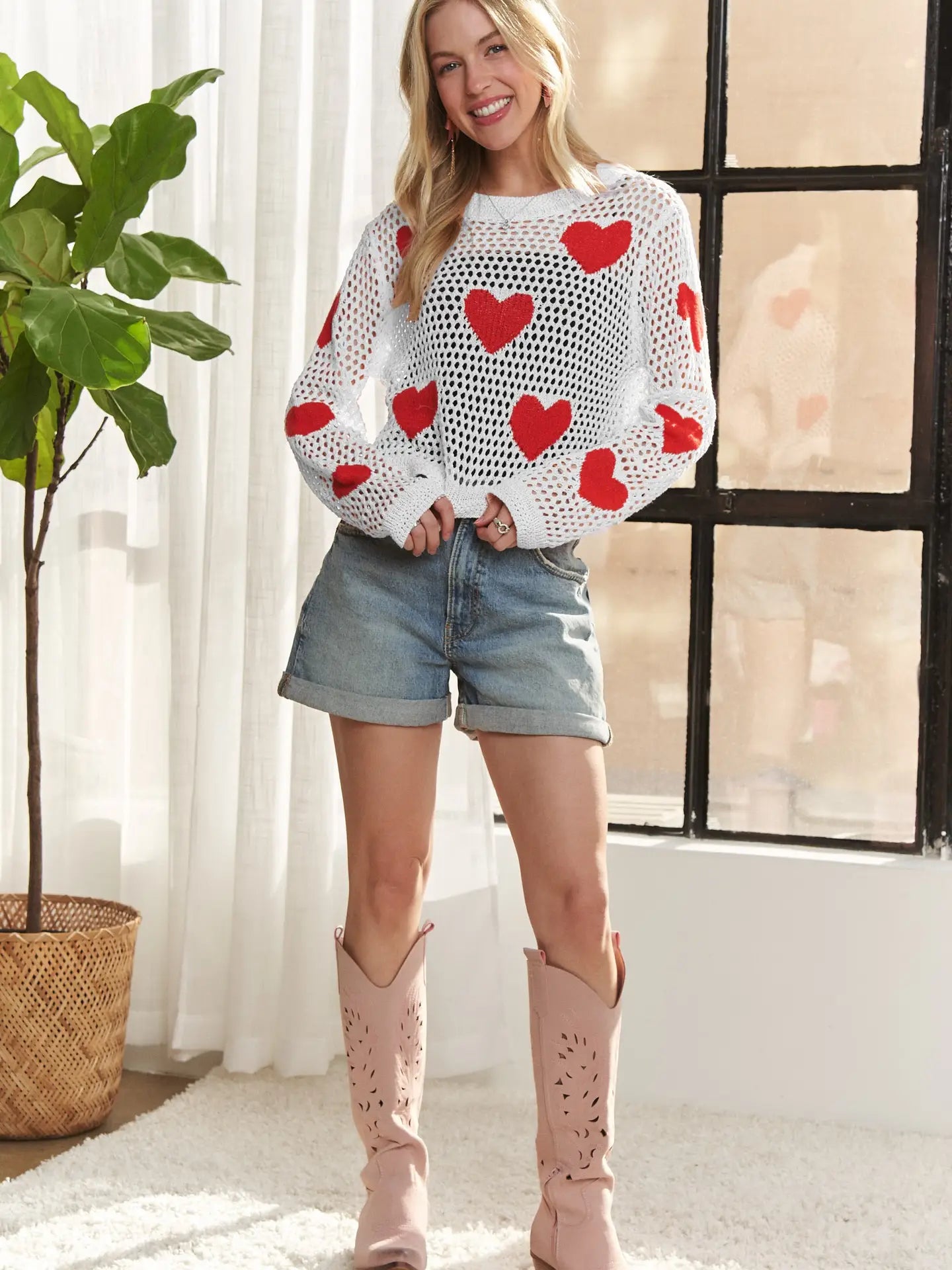 Heart Crochet Sweater