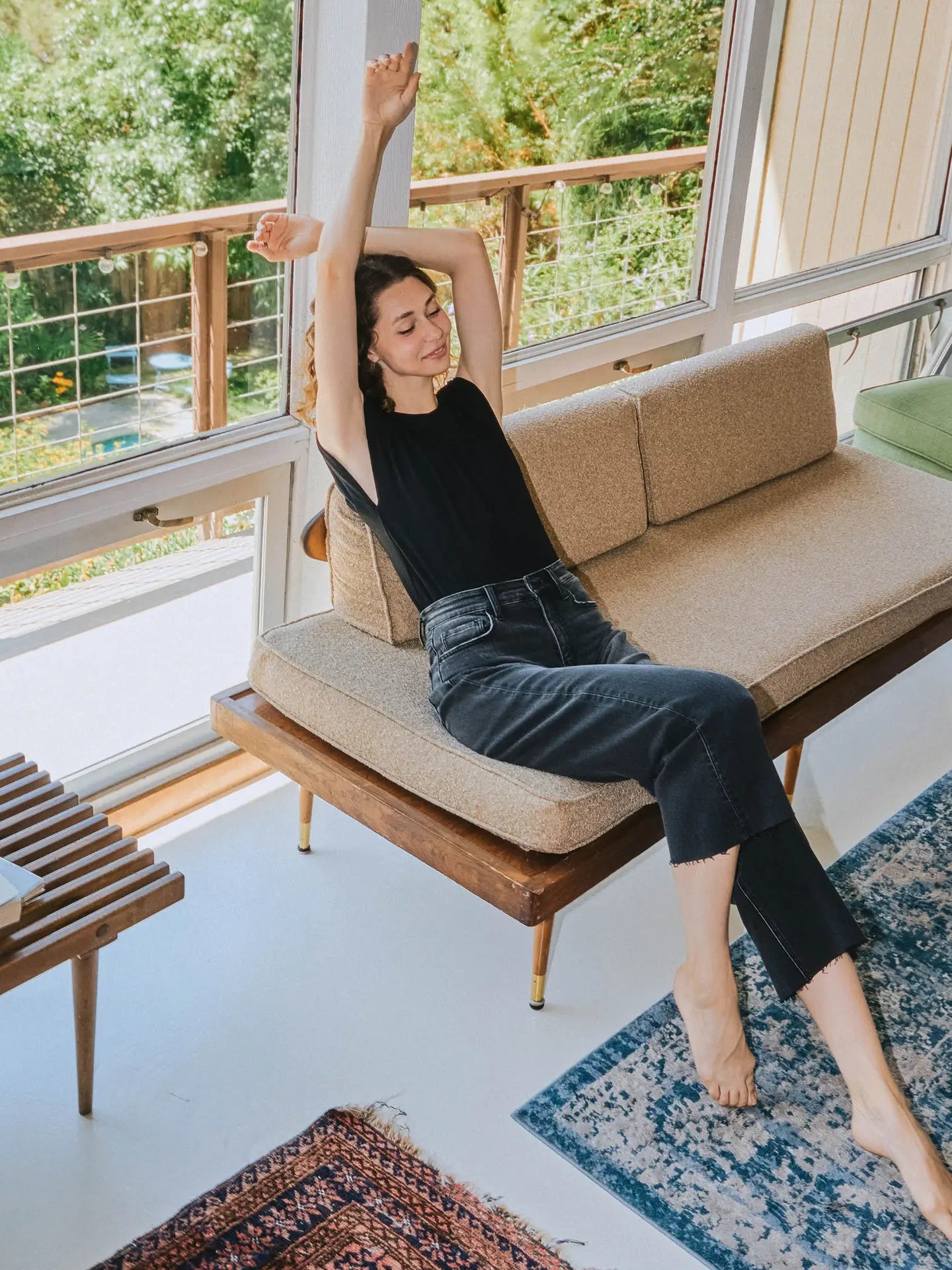 High Rise Clean Cut Raw Hem Crop Wide Leg Jeans