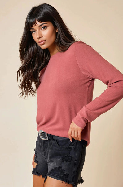 Round Neck Soft Knit Top