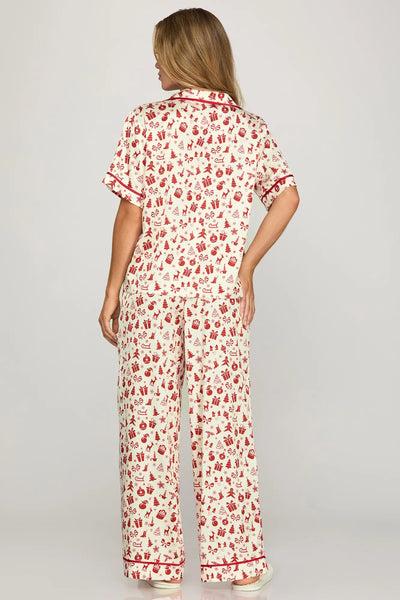 Christmas Print Pajama Set