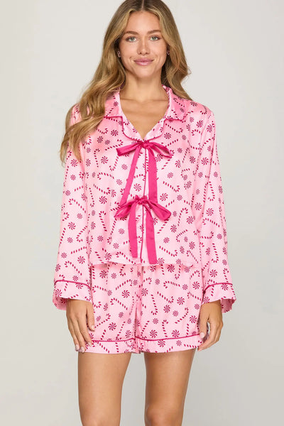 Candy Canes Pajama Set