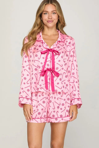 Candy Canes Pajama Set