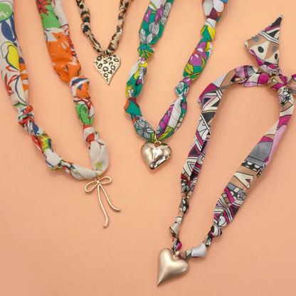 Handmade Scarf Charm Necklace