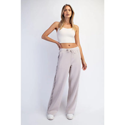 Modal Scuba Luxe Satin Straight Pant