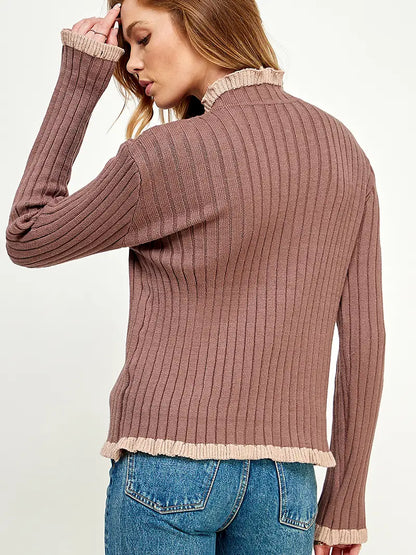 Larkspur Ribbed Knit Top