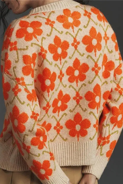 Floral Jacquard Cardigan