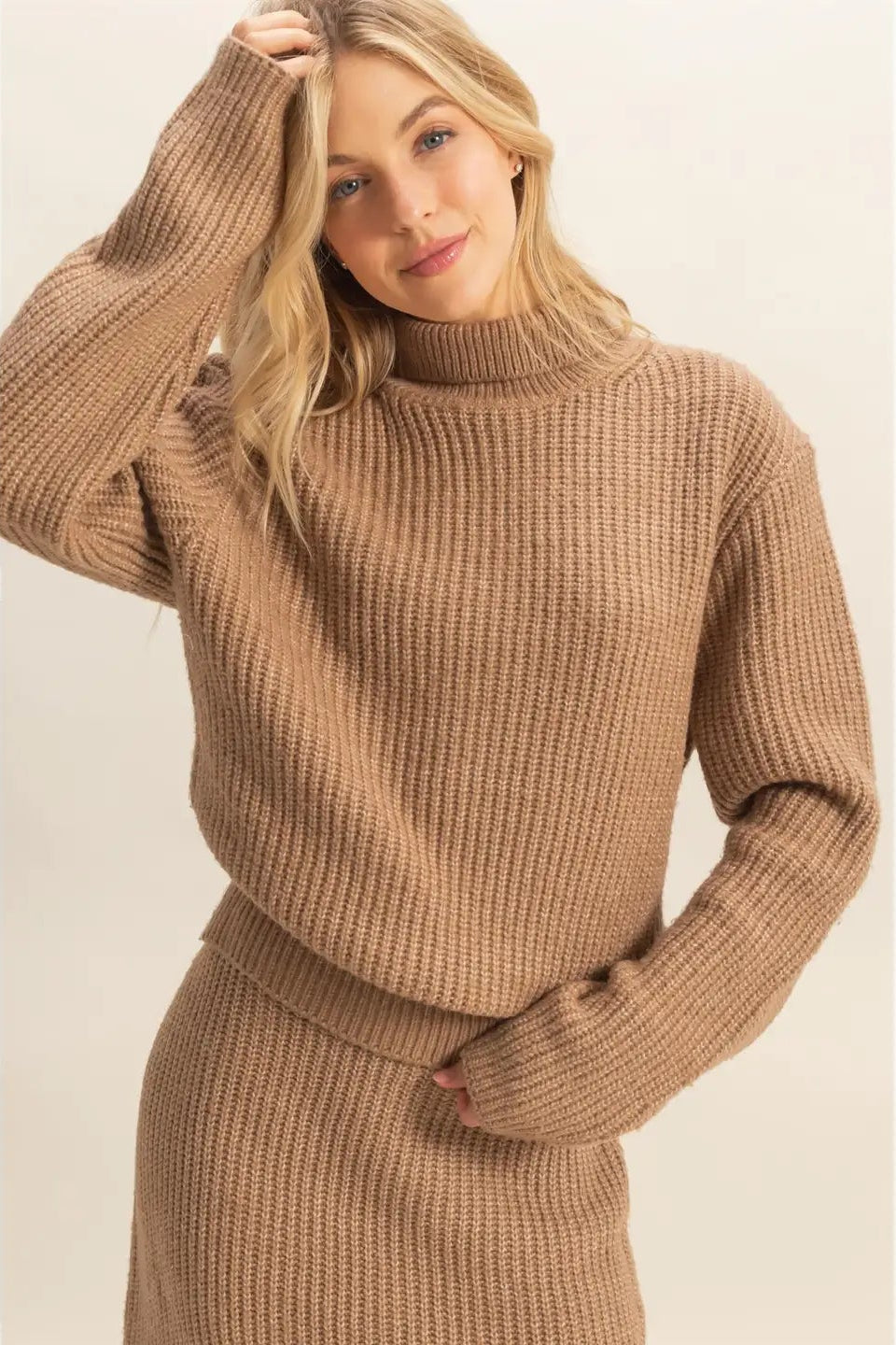 Ribbed Turtleneck Sweater