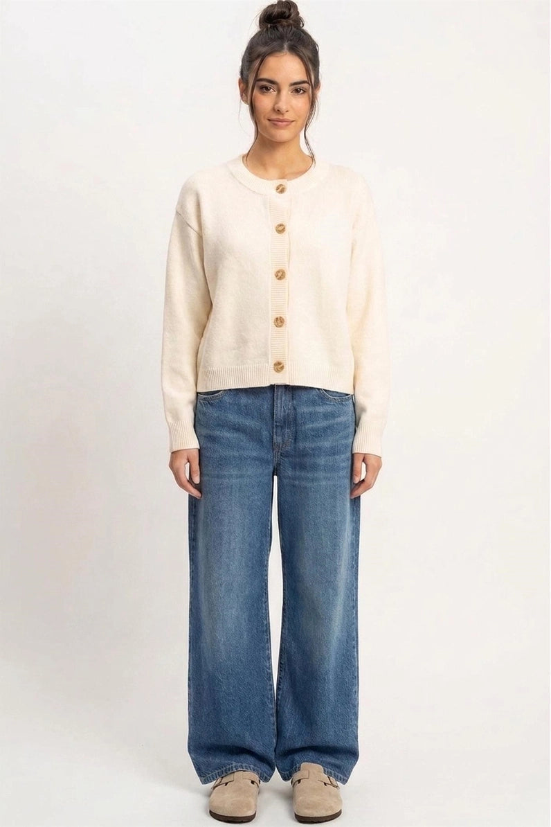 woman in cardi